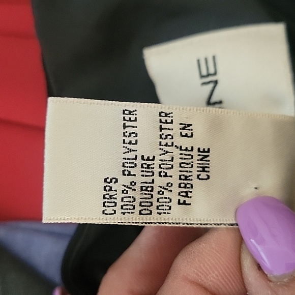 Evan Picone Black Sleevless Dress Top With Beaded Flowers, Size: 16 - Picture 10 of 11